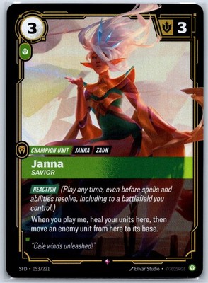MTG サイクリングバーン　パーツ　foil Janna - Savior Foil Rare Spiritforged 053/221 NM Riftbound Card | eBay