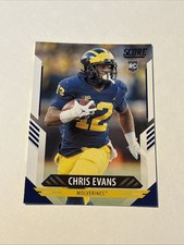 Chris Evans 2021 Score Rookie Card #380 Michigan Wolverines . rookie card picture