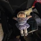 New ListingCabbage Patch Kids Signed Play Doll Blonde Curly Hair Brown Eyes Purple Outfit