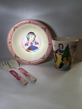Disney Princess Dishes Bowl Fork Spoon Cup