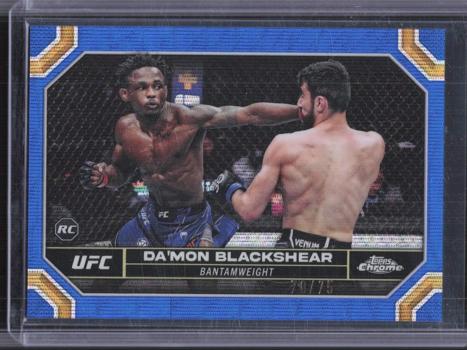 2024 Topps Chrome UFC #21 Da'Mon Blackshear Blue Wave #/75