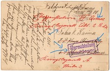 STURMABTEILUNG CALSOW FELDPOST STURMBATAILLON 5 ROHR STURMTRUPP 1915