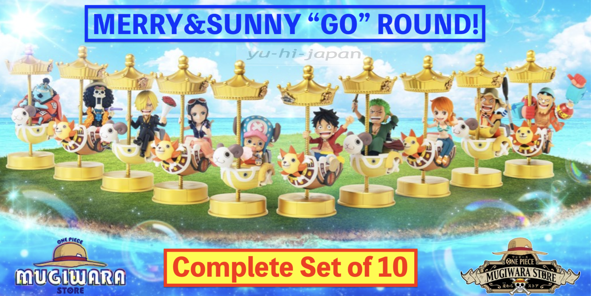 ONE PIECE World Collectable Figure MERRY & SUNNY GO ROUND Complete