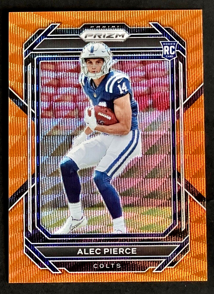 2022 Panini Prizm Alec Pierce /60 Rookie Orange Wave Prizm RC #330 Colts SP