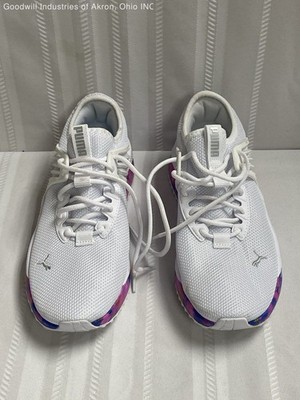 Puma Softride Enzo Evo White Watercolor Women's Training Sneakers Size 9