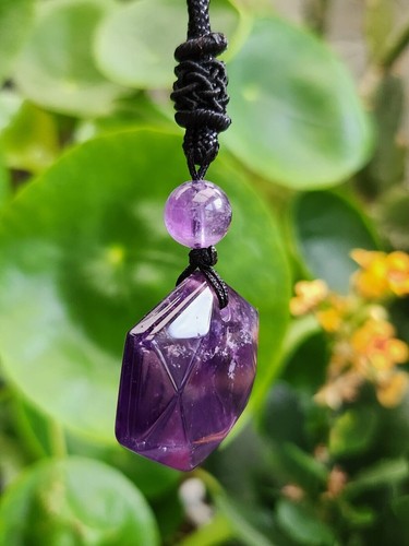 Collar de amatista Hexagrama Colgante Púrpura Piedra preciosa Protección... - Imagen 20 de 24