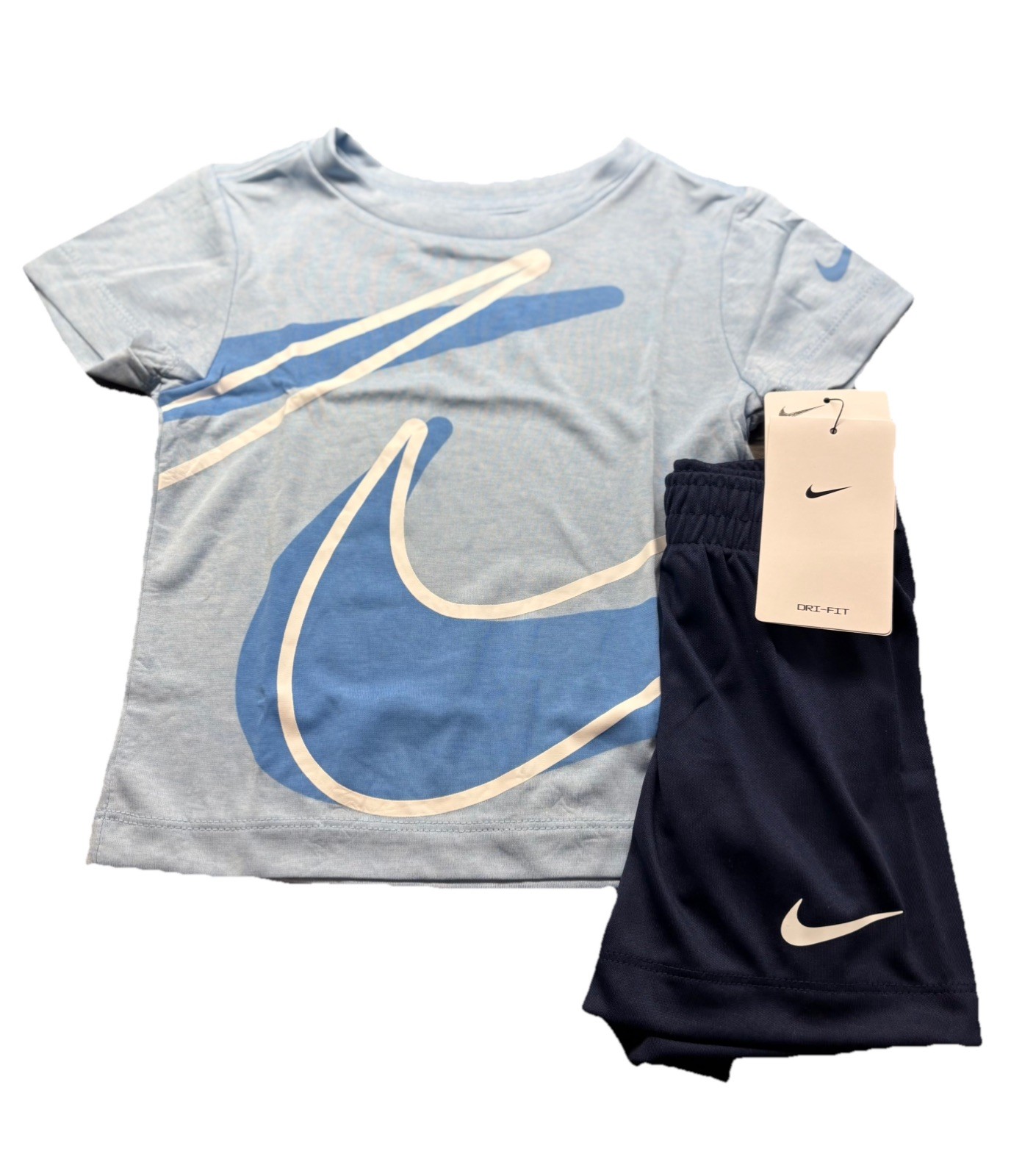 Toddler Boy 2T Nike Dri-Fit Shirt & Short 2 Piece Set Swoosh Blue