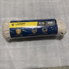 TrueValue Diamond Braid Cotton Clothesline W/ Synthetic Core, 7/32" X 200ft