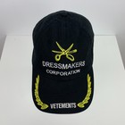 Vetements x Reebok Dressmakers Corporation Logo Baseball Cap Hat Black One Size