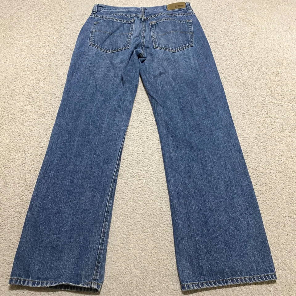 Pantalones de mezclilla Urban Pipeline para hombre 30x32 azul calce relajado pierna recta lavado medio Foto 2 de 4