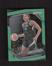 2025 Panini Prizm WNBA #58 Kiah Stokes Lime Green Prizms #/225