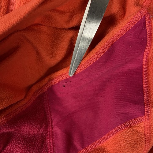 The North Face Womens Sweatshirt Large Orange 1/2 Zip Long Sleeve Fleece Logo - Picture 16 of 21