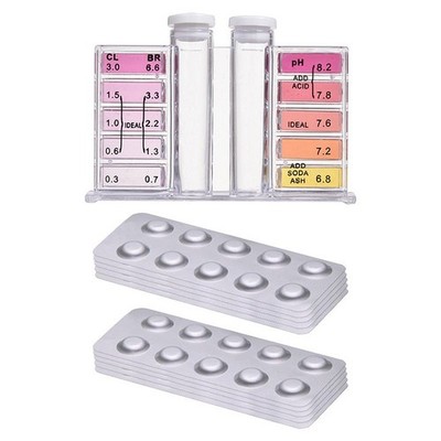 Pool Test Set 2 in 1 mit 50 für pHenol Red Tabletten 50 DPD1 Tabletten und Test