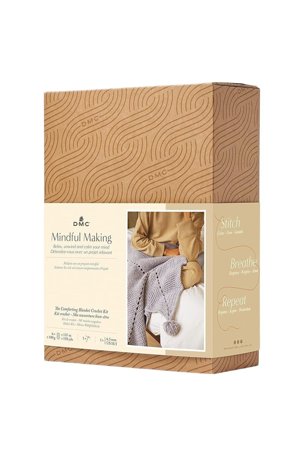 DMC Mindful Making Comforting Blanket Crochet Kit One Size, Various