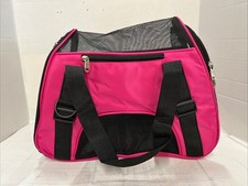 Pink Soft-Sided Pet Carrier Bag w/ Mesh Ventilation- Small Dog/Cat