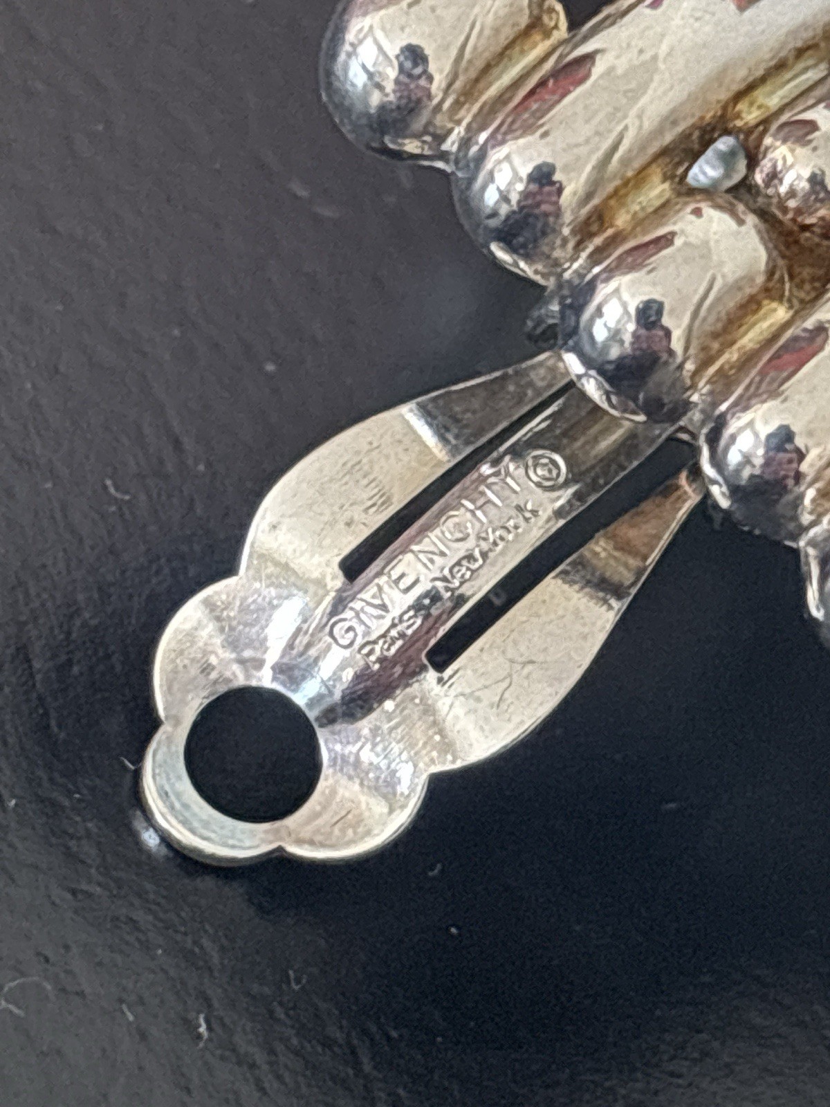 Givenchy Silver Gold Tone Rectangular Cuff Clip-O… - image 6