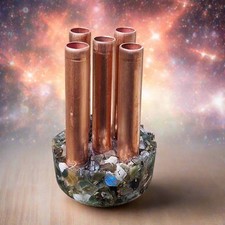 Camo Cloudbuster Chembuster 5 Pipe Orgonite Shungite Orgone Energy Generator