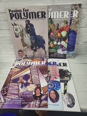 Passion For Polymer 6 Polymer Clay Magazin verschiedene Künstler/Stile Konvolut. PB2