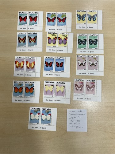 Butterflies On Stamps, Uganda 1989 X2 MNH SG475-757 J173