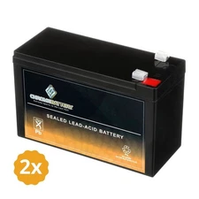 12V 7.6AH SLA Battery replaces pxl12072 lc-r127r2p1 wp7.2-12 sh1228w - 2PK