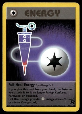 Full Heal Energy 81/82 Pokemon Team Rocket Unlimited Non Holo (MP)