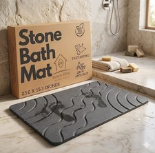 Stone Bath Mat Quick Drying Diatomaceous Earth Bath Mat Non Slip Shower Mat