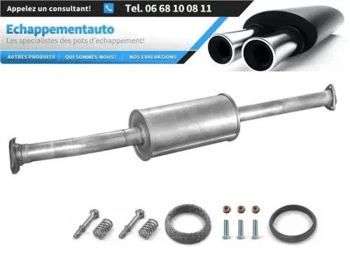 Silencieux intermédiaire Peugeot Boxer 2.5 D en acier renforcé anticorrosion 98-02