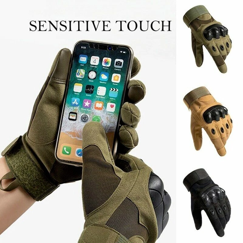 Military Tactical Hard Knuckle Gloves Full Finger Fingerless Army Combat Hunting - image 2 of 4