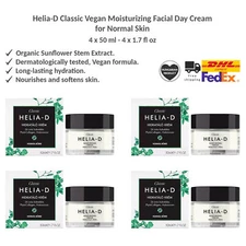 Helia-D Classic Vegan Moisturizing Facial Day Cream for Normal Skin 50ml x 4