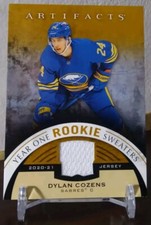 2021-22 UD Artifacts Year One Rookie Sweaters Patch #RS-DC Dylan Cozens Sabres 