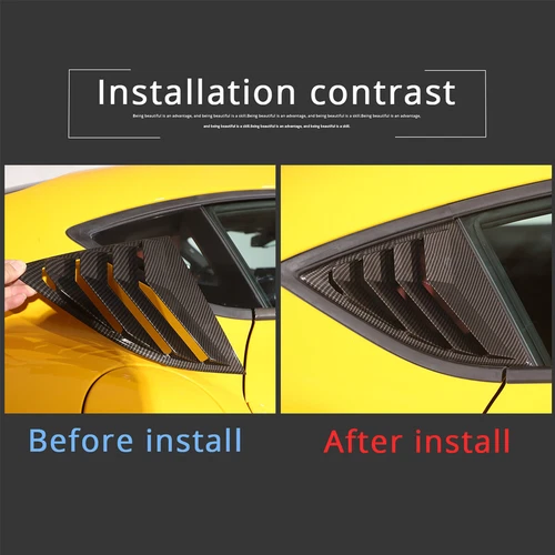 For Toyota Supra A90 A91 2019-25 ABS Black/Carbon Rear Window Louver Cover Trims - Foto 2 di 17
