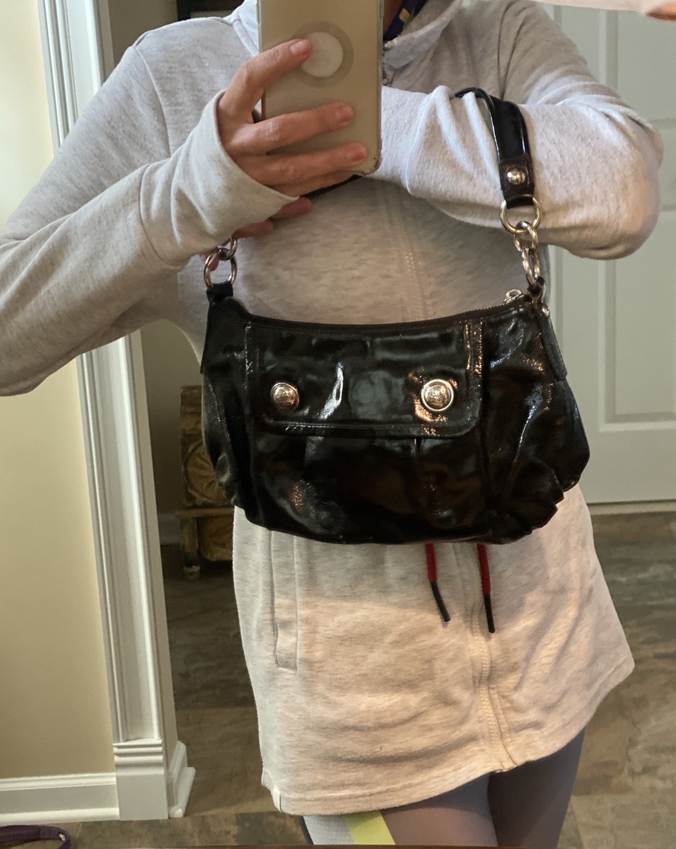 Coach Hobo Bag Soho Hobo Black Patent Leather Y2K Vintage Coach Hobo Bag Soho Hobo Black Patent Leather Y2K Vintage