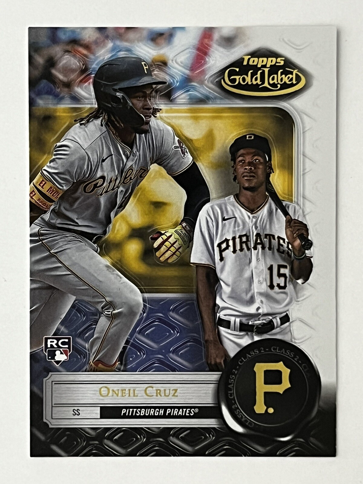 2022 Topps Gold Label Base Class 2 #95 Oneil Cruz RC - Pittsburgh Pirates