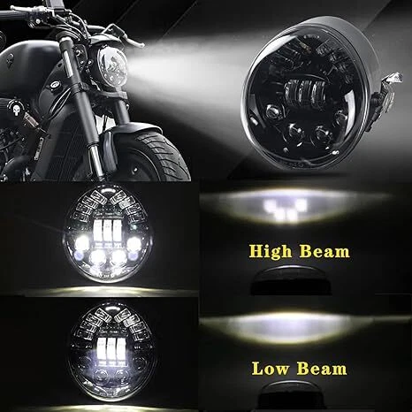 Faro LED con luz de haz alto y bajo para Harley V-Rod Muscle Night Rod VROD Foto 3 de 4