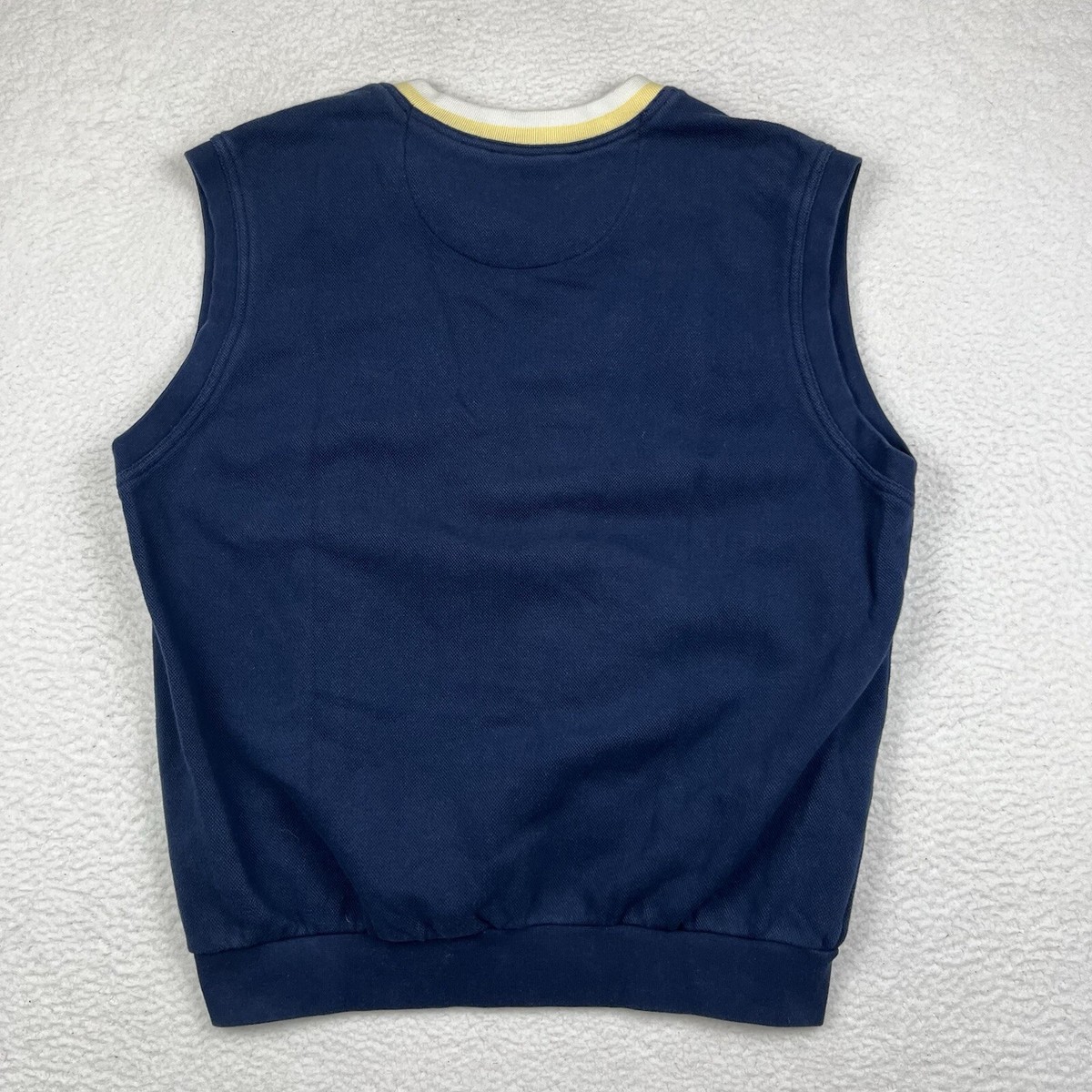 Vintage Nike Golf Sweater Vest Mens Large Navy blue Striped