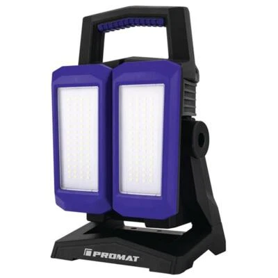 PROMAT LED Strahler integriertem Li-Ion Akku 800-4500 lm 90-180 Grad verstellbar