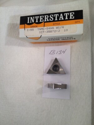 8 NEW INTERSTATE TNMC-54NG .250W'' CARBIDE GROOVING INSERTS. GRADE I-55.  {B134}