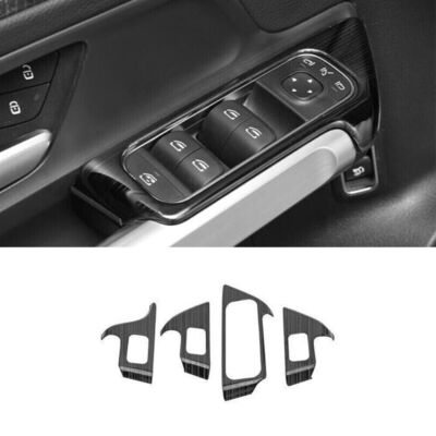Window Lift Panel Switch Cover Trim For Benz GLB W247 2020-2022 Black Titanium