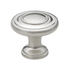 GlideRite 1-1/4" Classic Round Cabinet Hardware Knob Satin Nickel - 5415-SN-1