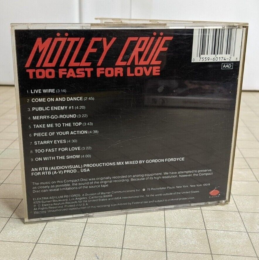 MÖTLEY CRÜE - LIVE WIRE // TOO FAST FOR LOVE - DIGITAL RE-MASTER 