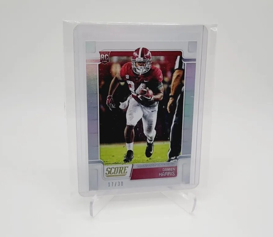 DAMIEN HARRIS 2019 Score 17/30 Silver Holo 30th Anniversary Rookie ALABAMA