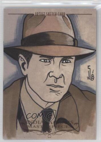 2008 Topps Masterpieces Sketch Cards 1/1 Indiana Jones Jamie Snell 02s2 - Afbeelding 1 van 3