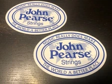 John Pearse Guitar Strings 2PC STICKER SET 