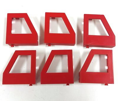 Vintage Fischertechnik 38435/38436 Drivers Cab Side Piece   Red   6pcs   1977