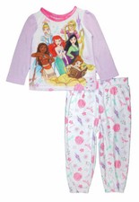 Disney Princess Toddler Girls L/S 2pc Pajama Pant Set 2T 3T 4T 36