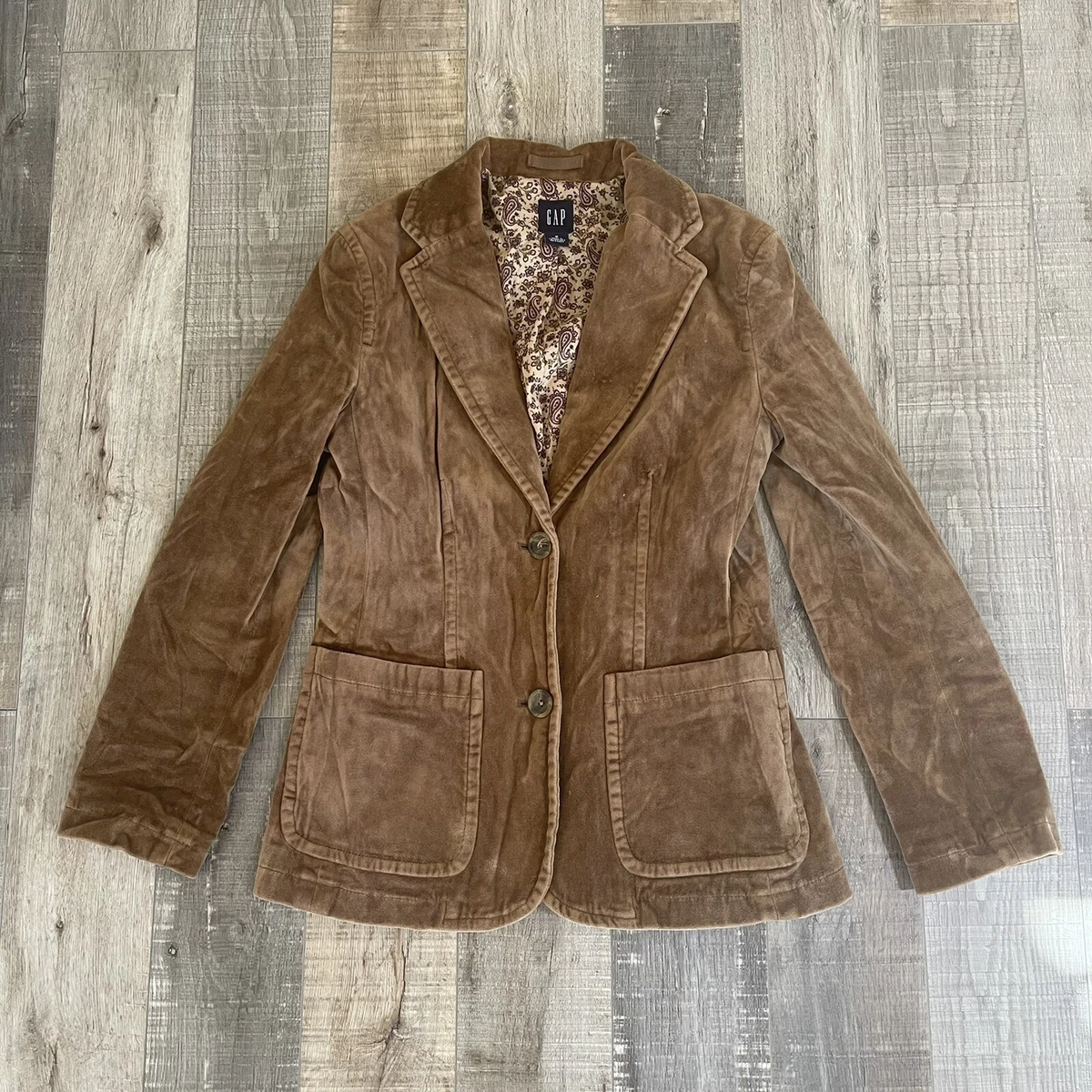 Gap velvet blazer sale