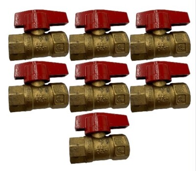 QTY 7 Bugatti Brass Ball Valve 1/2  Female Thread Italy 125WSP 400WOG