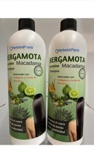 2 Shampoo Bergamota Macadamia Reforzado Colageno Aceite Romero Hecho en Mexico