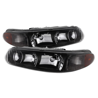 Buick 97-05 Century 97-04 Regal Schwarzes Ersatz-Headlight-Gehäuse Paar Set