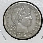 Barber Quarter VF 1902